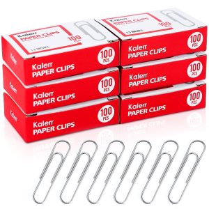 Paper Clips, 600 Pcs Paperclips (6 Boxes of 100 Each), Premium Paper Clip